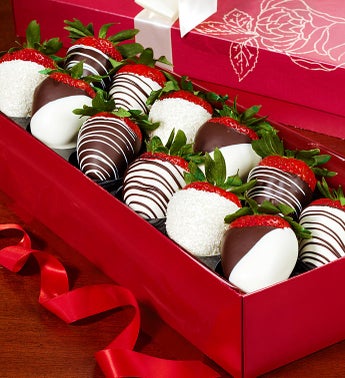 Chocolate Covered Strawberry Rose Box
