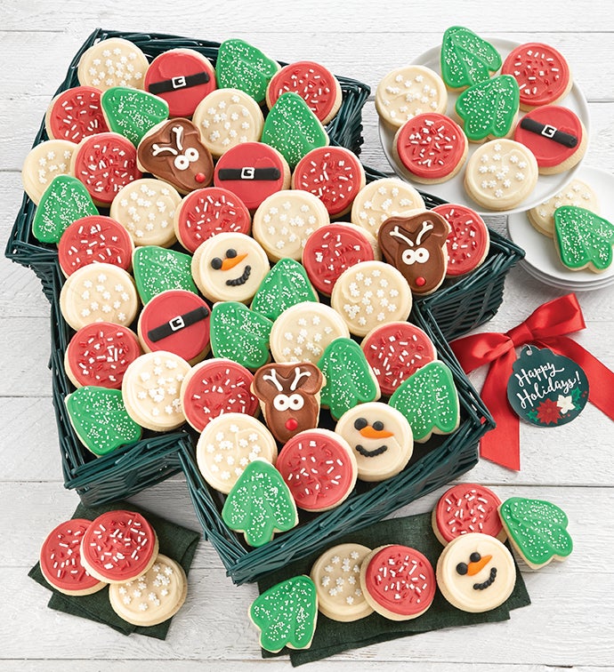 Buttercream Frosted Holiday Cookie Basket