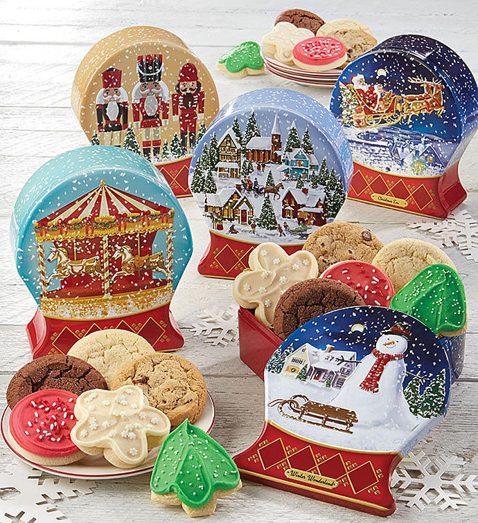 Snow Globe Shaped Gift Tin Set