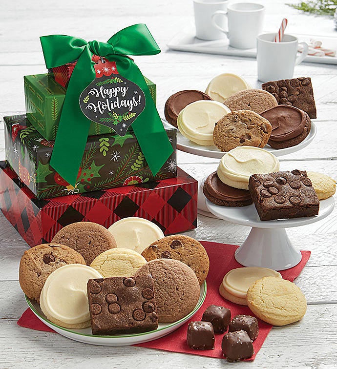 Sugar Free Happy Holidays Gift Tower