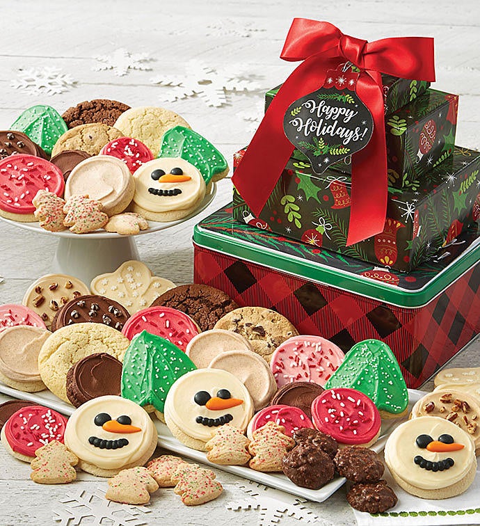 Warmest Holiday Wishes Gift Tin Tower