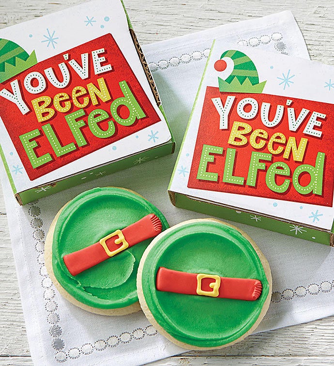 You've Been Elfed Cookie Card