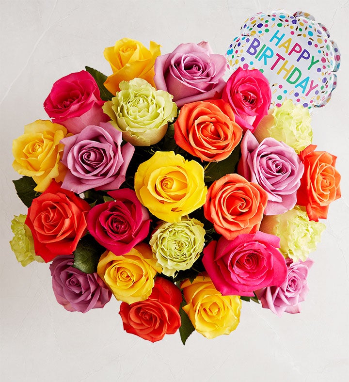 Happy Birthday Assorted Roses