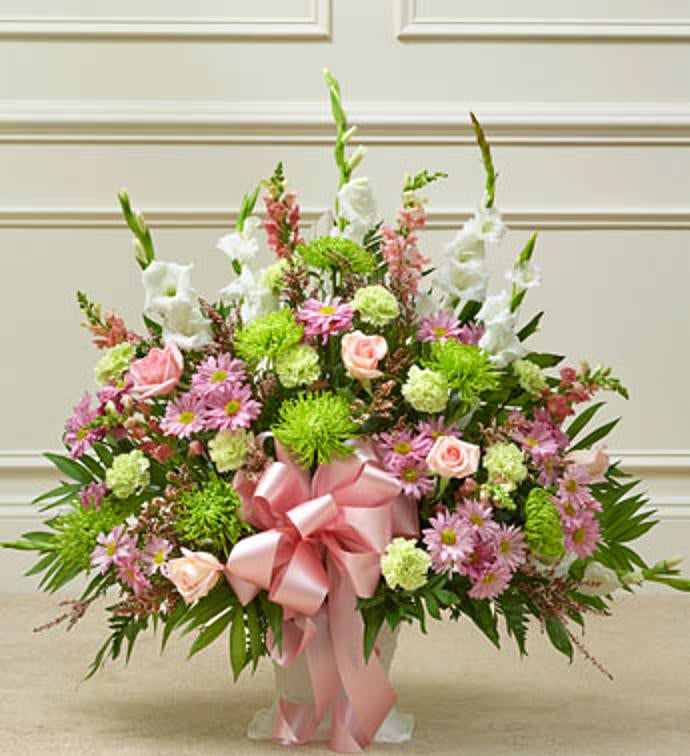 Pastel Sympathy Floor Basket from 1-800-FLOWERS.COM-100570