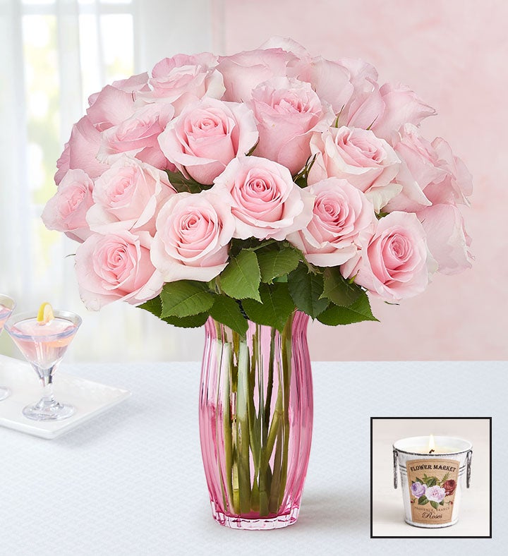 Pink roses bouquet for birthday
