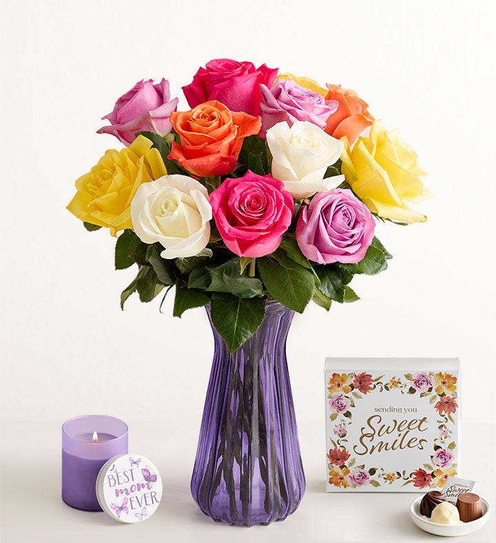 One Dozen Assorted Roses for Mother's Day