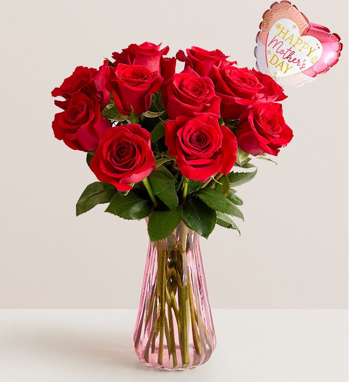 One Dozen Red Roses for Mother's Day