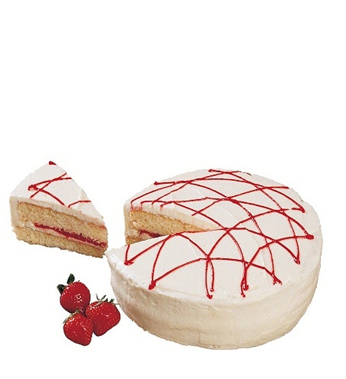 Vanilla and Red Icing Cake