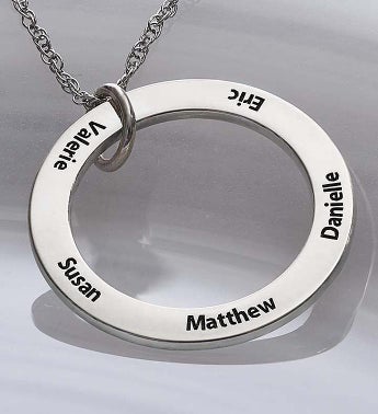 Personalized Family Circle Necklace