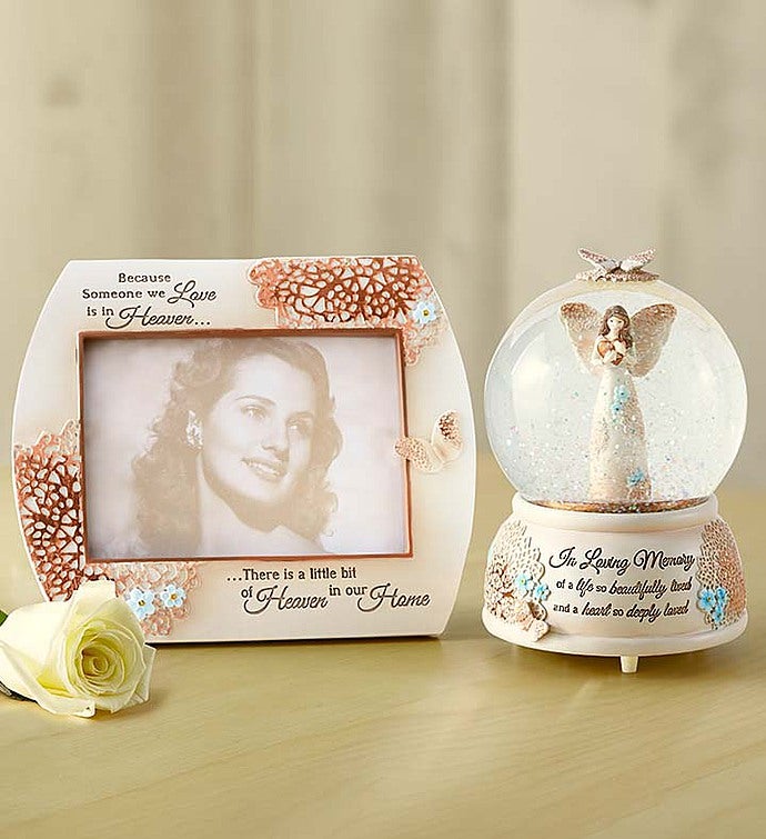 In Loving Memory Angel Snow Globe