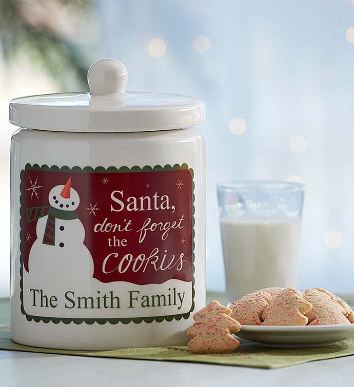 Personalized Christmas Cookie Jar  Free Cookies