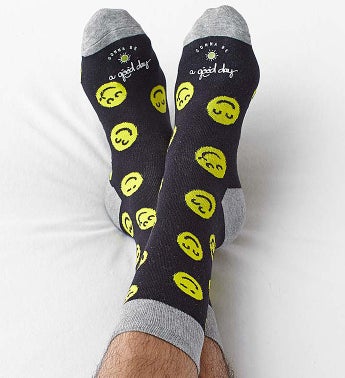 Good Day Smiley Socks for Men or Women