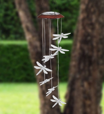 Solar Color-Changing Dragonfly Wind Chime
