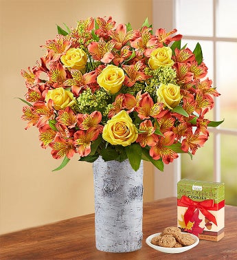 Fall Rose  Peruvian Lily Bouquet
