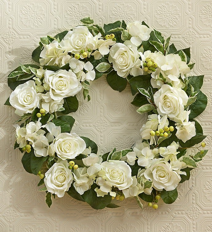 Classic All White Wreath