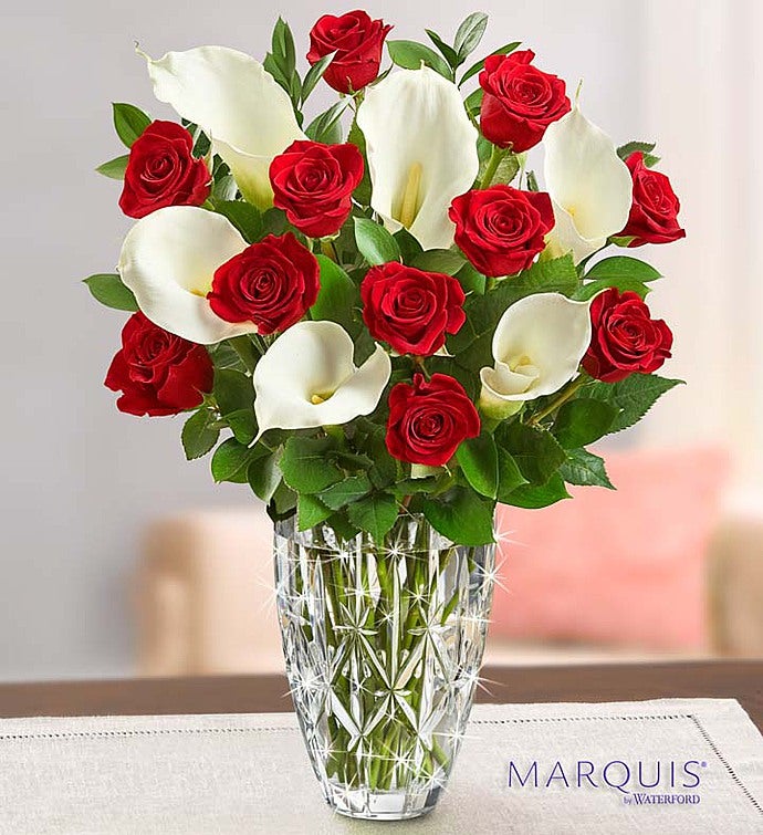 Luxurious Red Rose & Calla Lily Bouquet