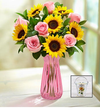 Ray of Sunshine Bouquet  Free Candle