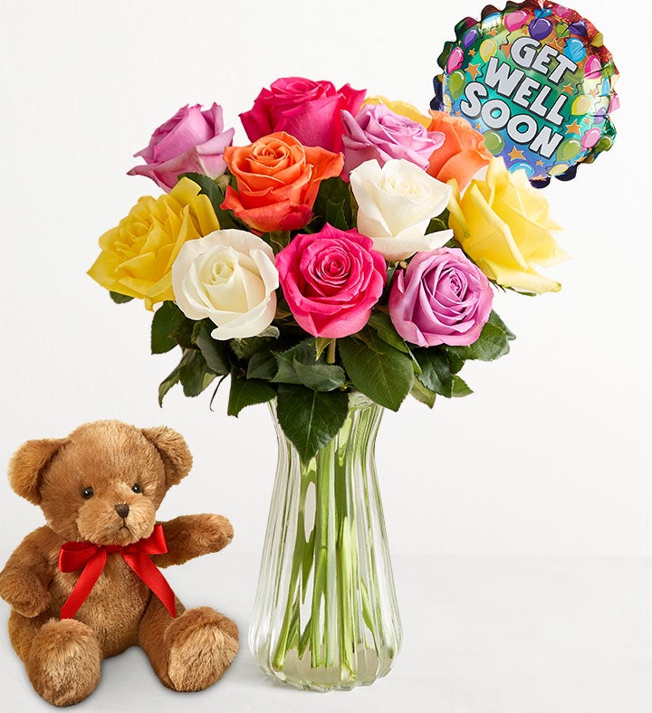 Get Well Assorted Roses