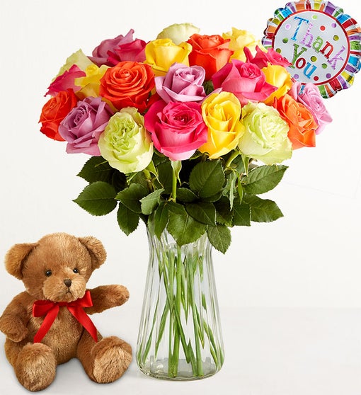 Thank You Assorted Roses, 12-24 Stems