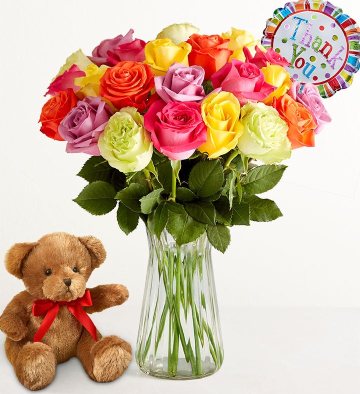 Thank You Assorted Roses, 12-24 Stems