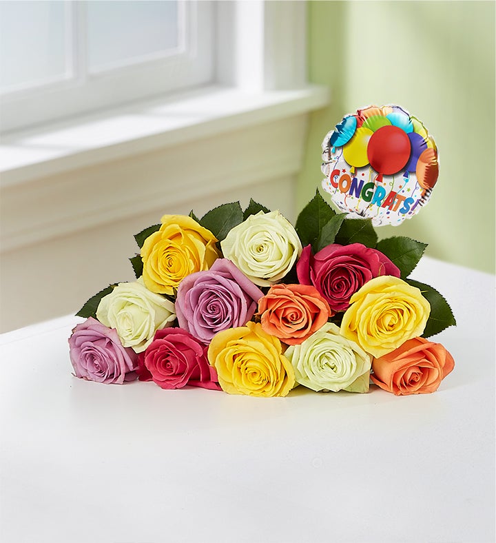 Congratulations Assorted Roses