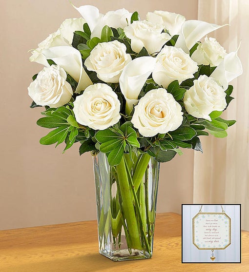 White Rose & Calla Lily Bouquet Sympathy 