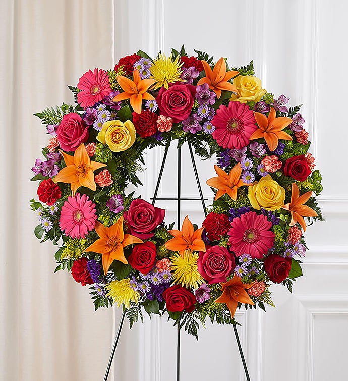 Serene Blessings™ Standing Wreath  Bright
