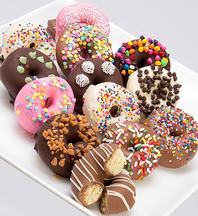 Mini Chocolate Dipped Donuts