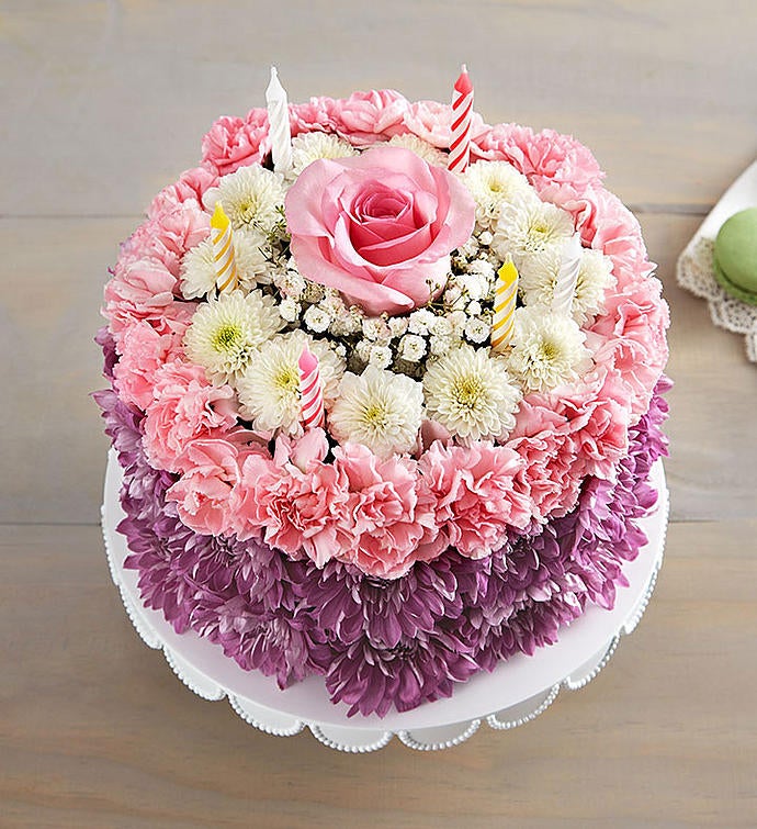 BLOOMING BIRTHDAY CAKE - Petals Flower Shop & Florist
