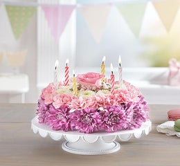 Birthday Wishes Flower Cake® Pastel