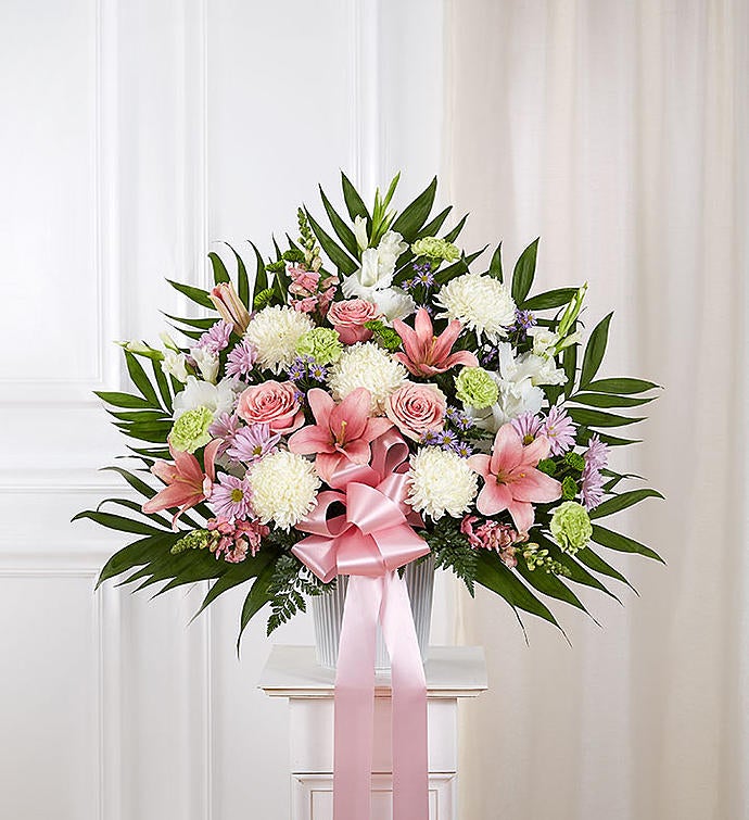 Heartfelt Sympathies™ Pastel Standing Basket