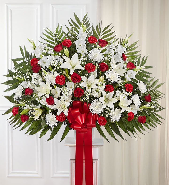 Heartfelt Sympathies™ Standing Basket  Red & White