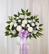 Heartfelt Sympathies Lavender & White Standing Basket