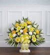 Heartfelt Tribute™ Yellow Floor Basket Arrangement