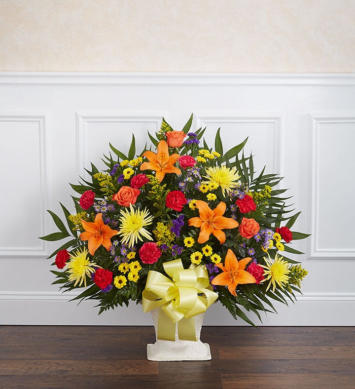 Heartfelt Tribute™ Floor Basket- Bright