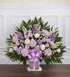 Heartfelt Tribute™ Lavender & White Floor Basket Arrangement