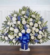 Heartfelt Tribute™ Blue & White Floor Basket Arrangement