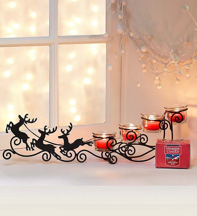 Reindeer Sleigh & Yankee Candle® Tea Light Set