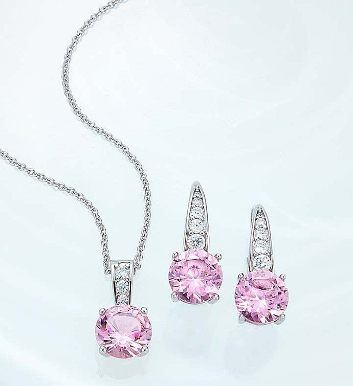 Crislu® Pink Serenity Earrings