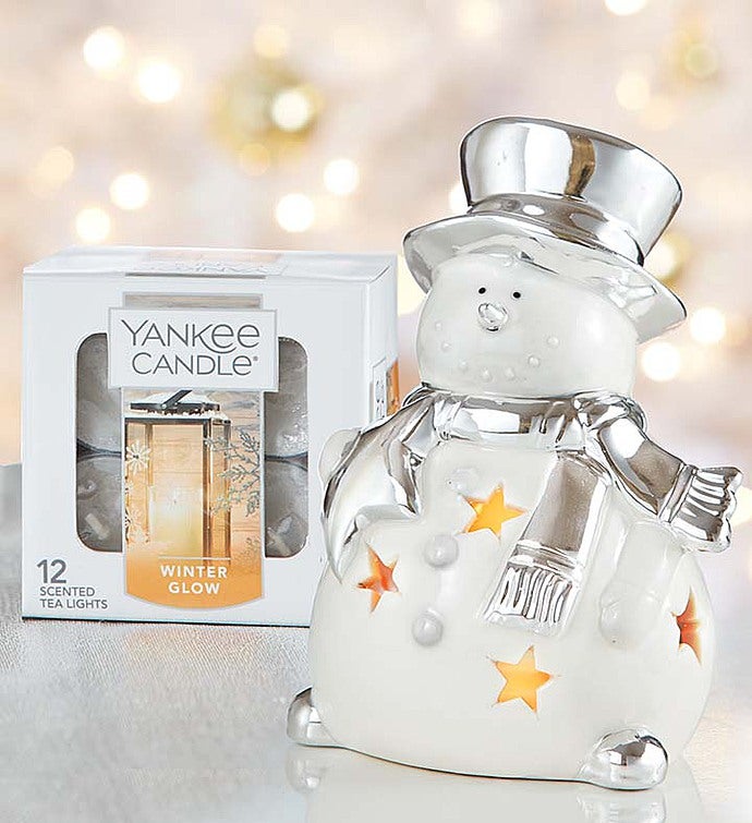 Snowman Votive with Yankee Candle® Tea Lights