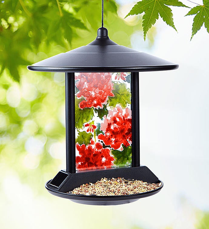 Solar Hydrangea Birdfeeder