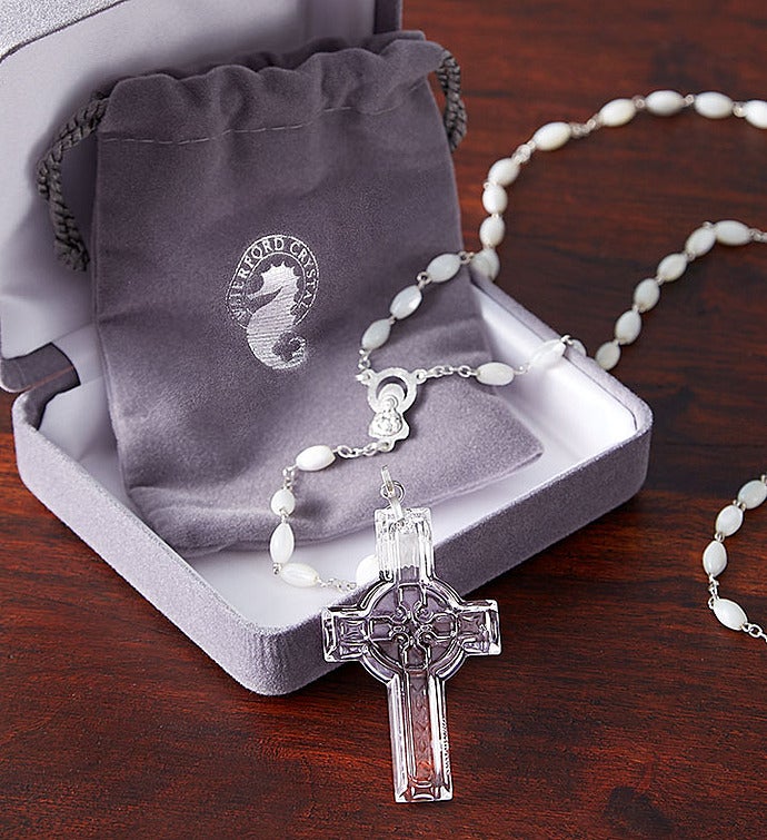 Waterford® Mother-of-pearl And Crystal Rosary 