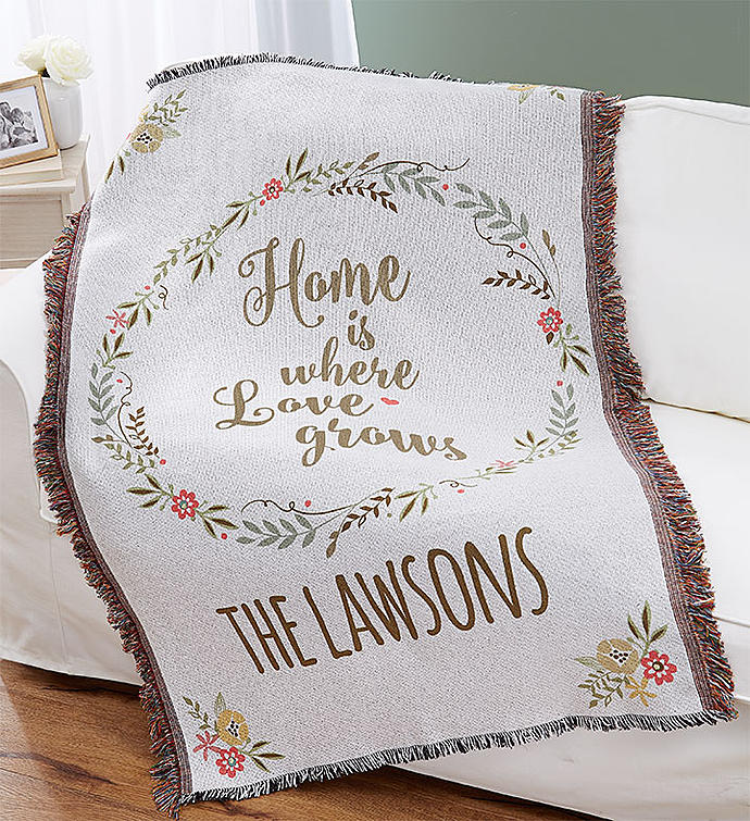 Personalized Family Throw Blanket