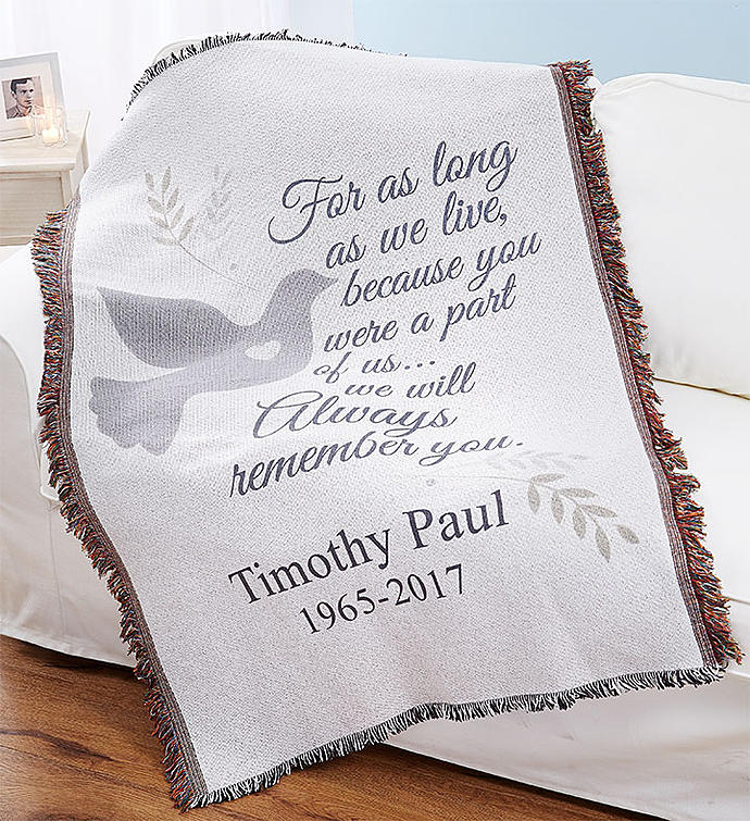 Personalized Sympathy Throw Blanket