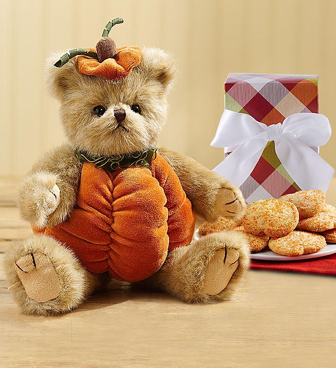 Bearington® Fall Pumpkin Bear with Cookies