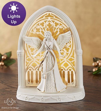 Lenox  Illuminated Lit Angel Scene