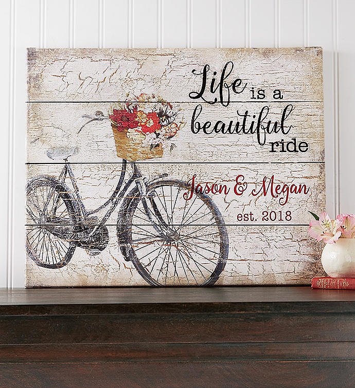 Personalized 'Life Is A Beautiful Ride' Canvas