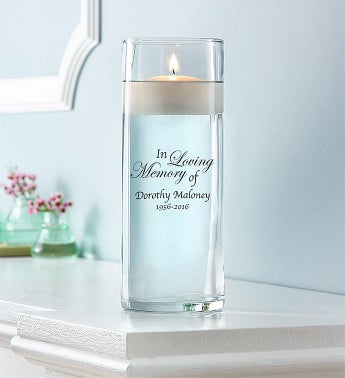 Personalized In Remembrance Floating Candle