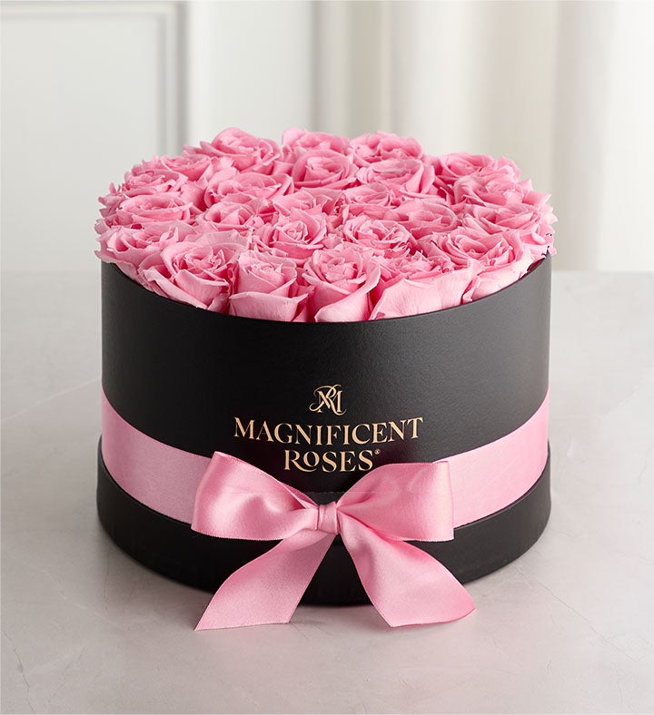1-800-Flowers Flower Delivery Magnificent Preserved Roses Premier Pink