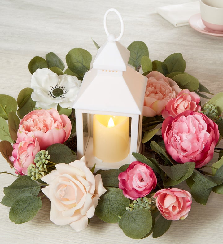 Peony Garden Lantern 11”